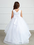 Big Girls White Pearl Rhinestone Lace Tail Skirt Junior Bridesmaid Dress 8-16 - SophiasStyle.com